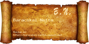 Baracskai Netta névjegykártya
